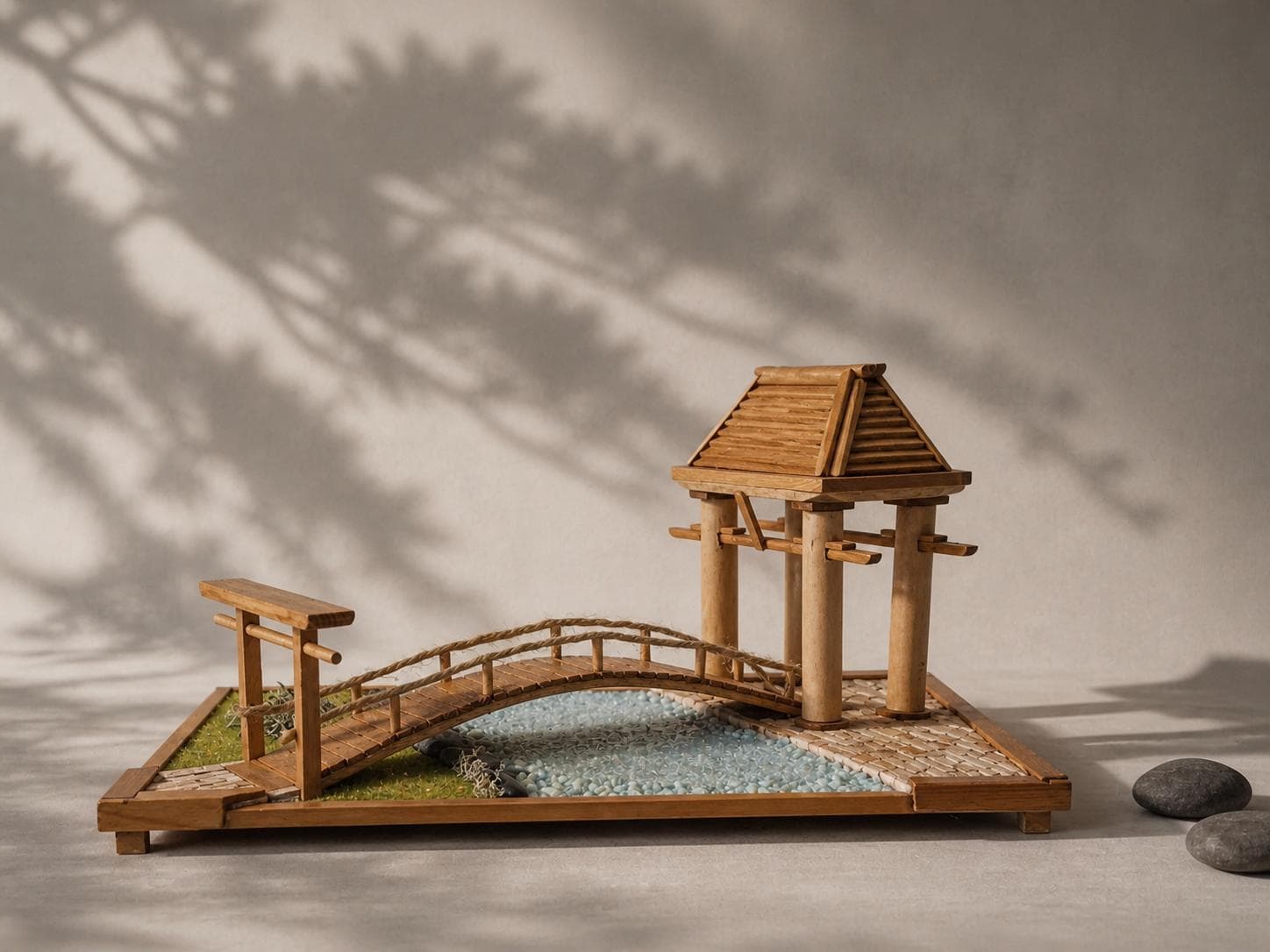 Diorama Paisajístico "Kei" con Puente y Pabellón